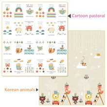 Load image into Gallery viewer, Foldable Cartoon Play Mat XPE Kid Rug Puzzle Infant Carpet Waterproof Early Education Gym Activity mat Baby Crawling Pad Rug