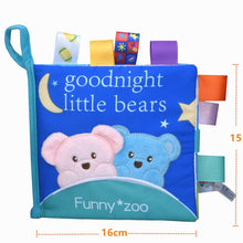 Load image into Gallery viewer, Animal Style Monkey/Owl/Dog Newborn Baby Toys Learning Educational Kids Cloth Books Cute Infant Baby Fabric Book Ratteles Toy
