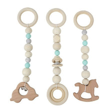 Load image into Gallery viewer, 3 Pcs/set Nordic Baby Gym Frame Game Pendants Sensory Nursery Ring-pull Toy Wooden Clothes Rack Kids Room Decoration Gifts
