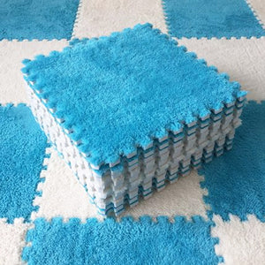 10 Pcs/Lot Soft Plush Children's Rug Baby Play Mat Toys Eva Foam Kids Rug Puzzle Children's Mat Interlock Floor Playmat 30*30 CM