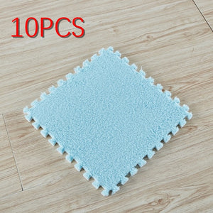 10 Pcs/Lot Soft Plush Children's Rug Baby Play Mat Toys Eva Foam Kids Rug Puzzle Children's Mat Interlock Floor Playmat 30*30 CM